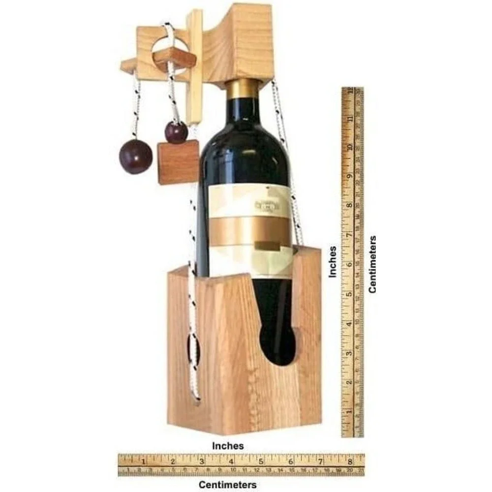 New Don't Break the Bottle Wooden Wine Puzzler Gift for Host